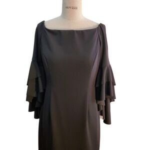 Antonio Melani Women's Little Black Dress Ruffle Sleeve Cocktail Party New Sz 8